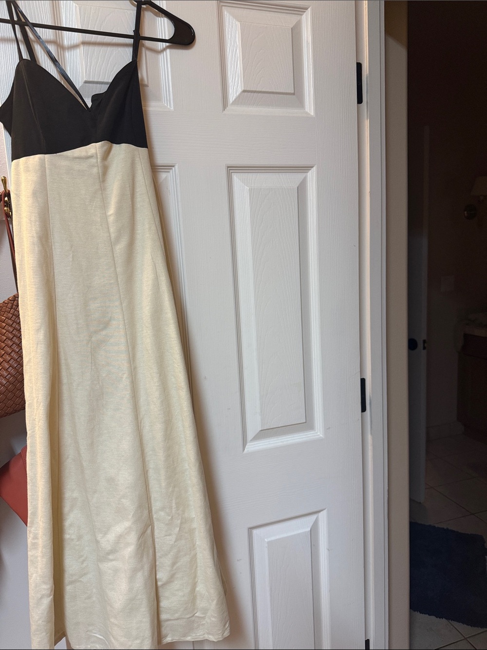 Japna Black and Cream Maxi Dress